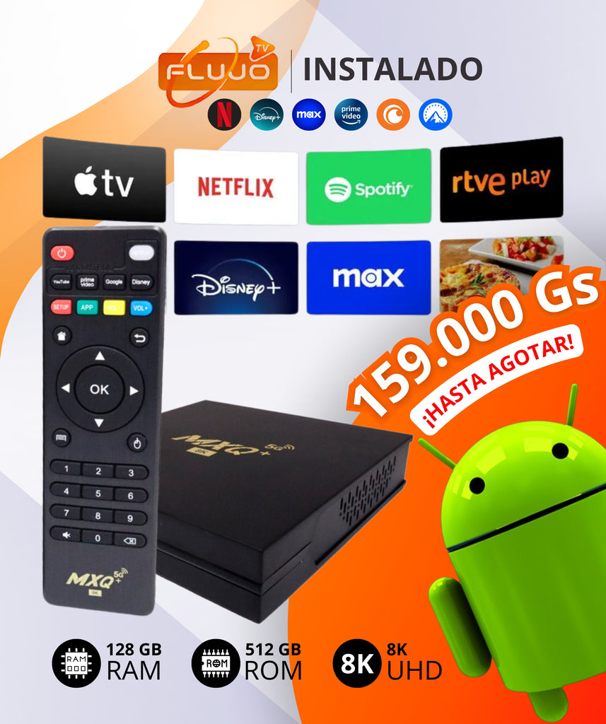 ANDROID TV BOX MXQ + 5G 8K 128GB 512GB